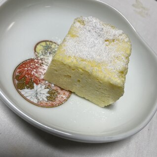 レンジでスフレチーズケーキ風